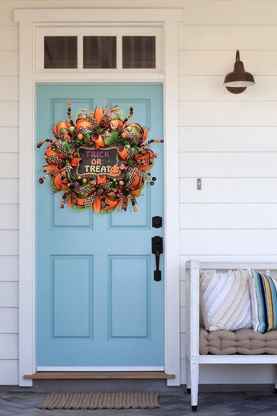 wreath for front door Halloween Witch wreath for front door Halloween Wreath for front door Purple Deco Mesh Halloween Wreath for door